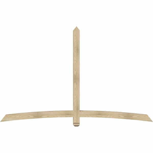 Ekena Millwork Bellingham Rough Sawn Timber Gable Bracket, Douglas Fir, 96"W x 60"H x 4"D x 4"F, 15/12 Pitch GBW096X60X0404BEL00RDF - main